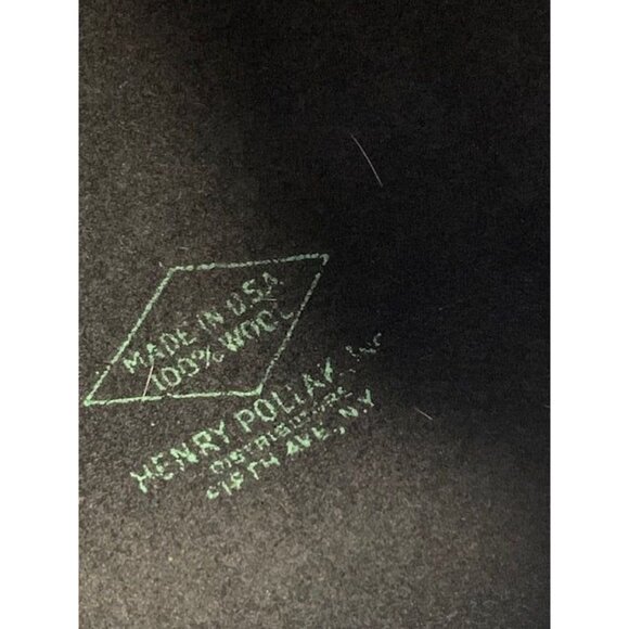 Vintage Womens Henry Pollak Buckle Iam Black wool hat 20 inch Adjustable - Picture 7 of 10